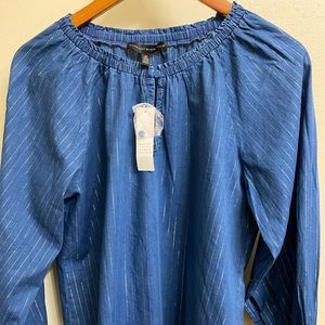 White House Black Market Denim Top NWT